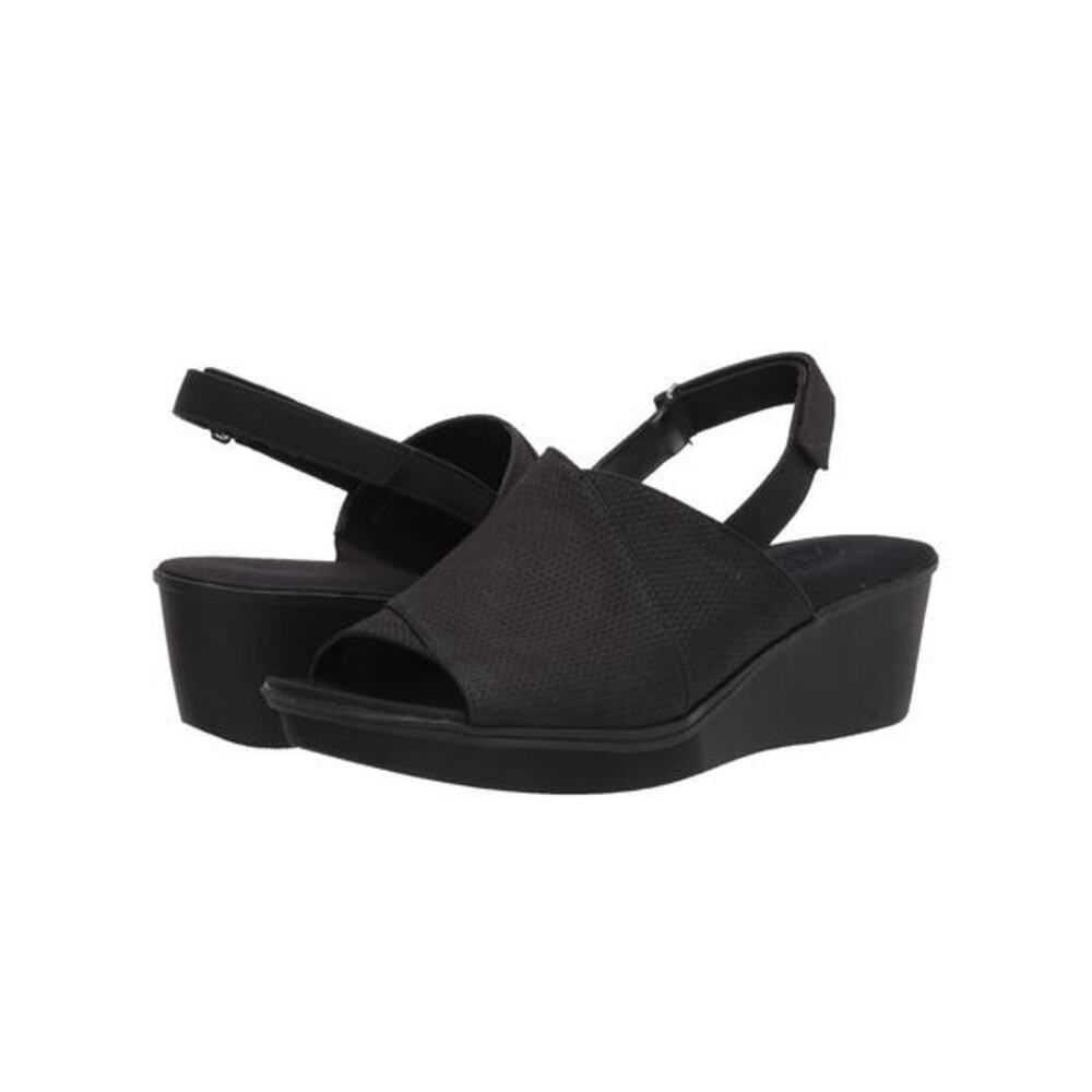 Naturalizer Tamika Wedge Black‎ Slip on Sandal size 9.5